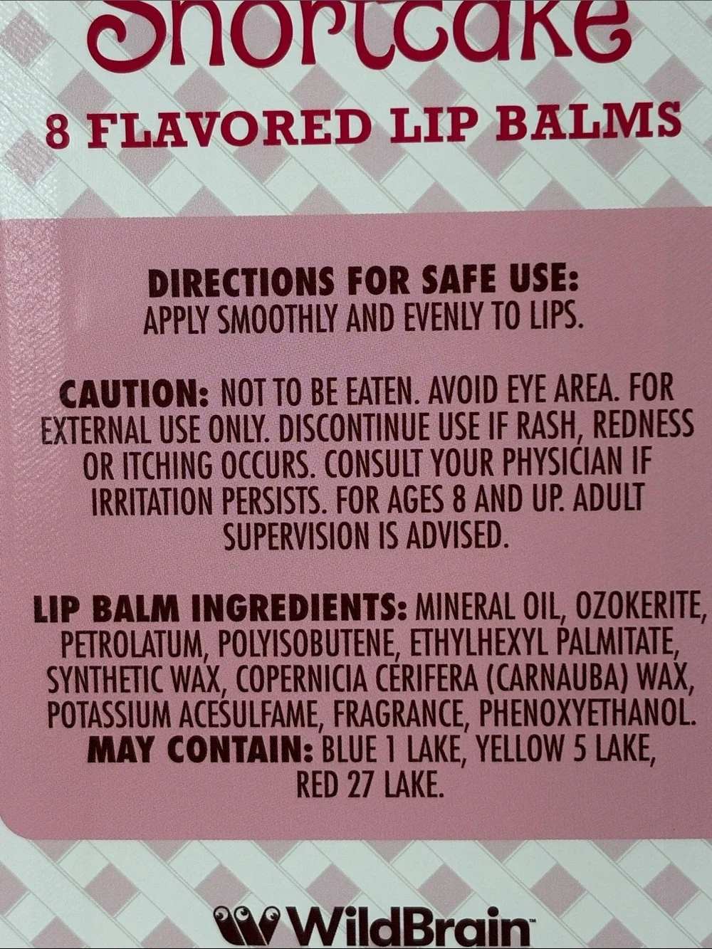 Strawberry Shortcake 8-Pack Flavored Lip Balm - Assorted Colors and Flavors